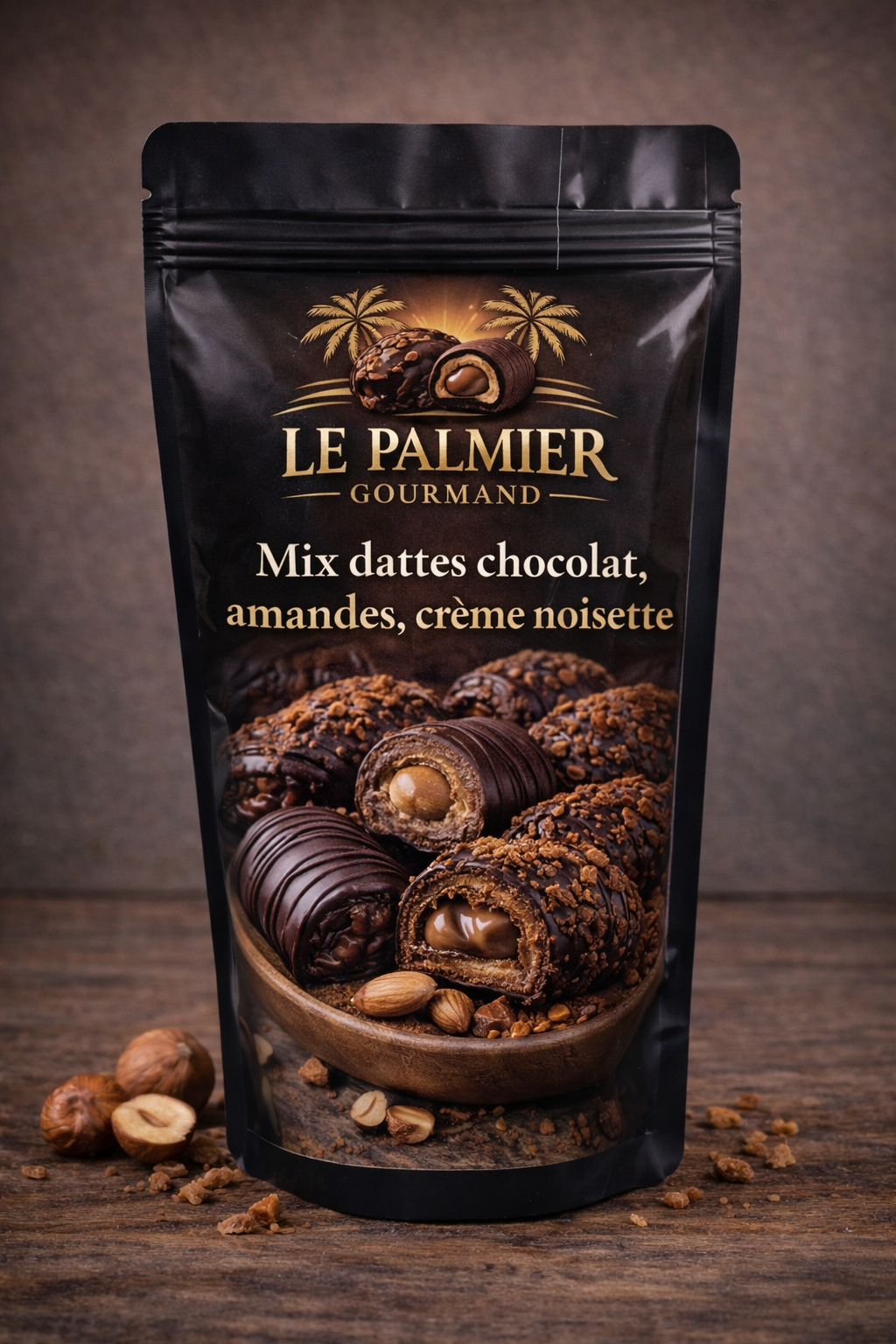 Mix de dattes chocolat, Amandes, crème Bueno